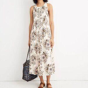 Madewell T-Back Midi Dress in Painted Blooms
